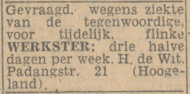 Padangstraat 21 H. de Wit advertentie Twentsch nieuwsblad 25-8-1944.jpg