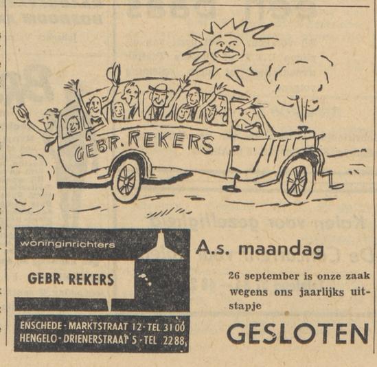 Marktstraat 12 Gebr. Rekers advertentie Tubantia 24-9-1960.jpg