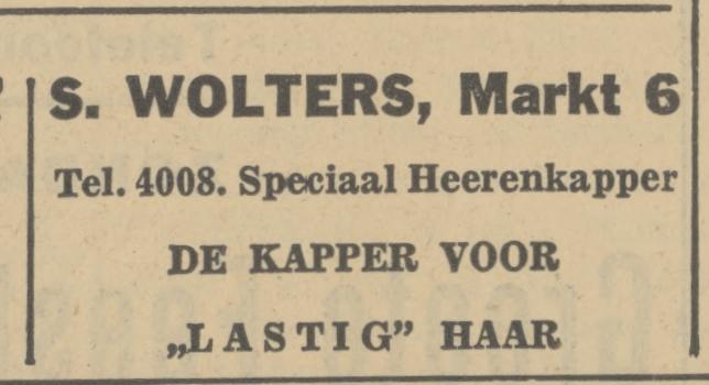 Markt 6 S. Wolters herenkapper advertentie Tubantia 26-7-1935.jpg