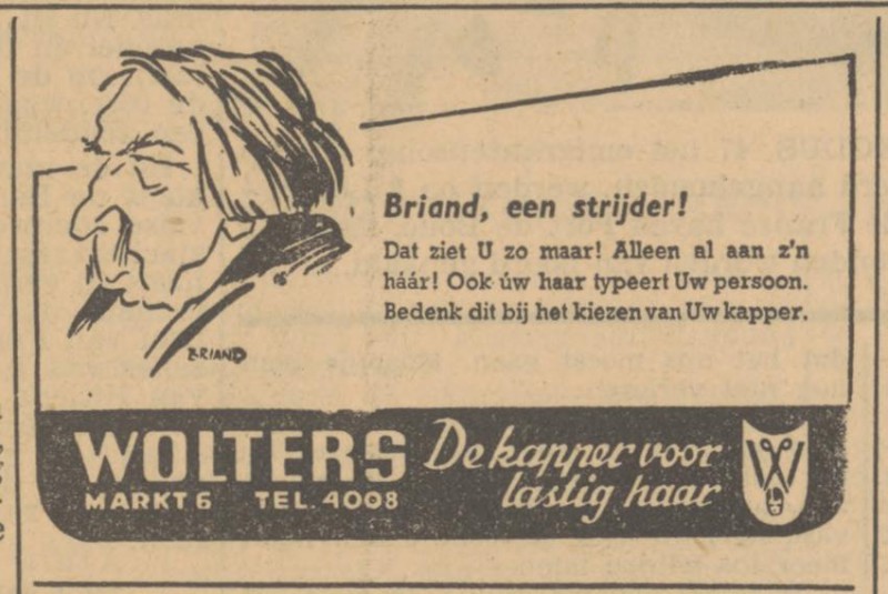 Markt 6  Wolters herenkapper advertentie Tubantia 5-8-1947.jpg