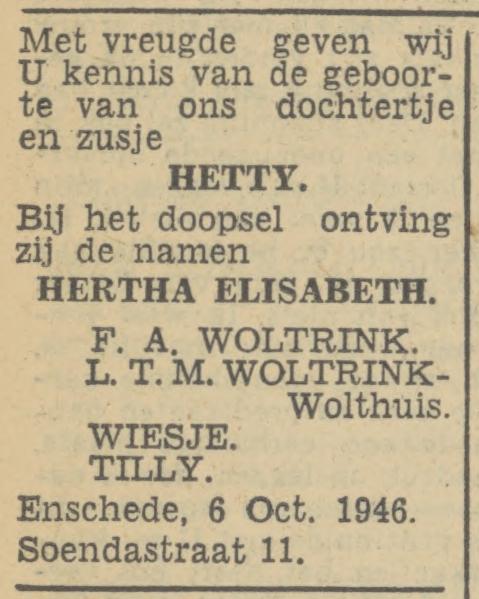 Soendastraat 11 F.W. Woltrink advertentie Tubantia 7-10-1946.jpg