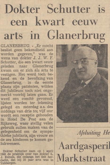 Dokter J.J.F.W. Schutter huisarts Glanerbrug krantenbericht Tubantia 12-5-1965.jpg