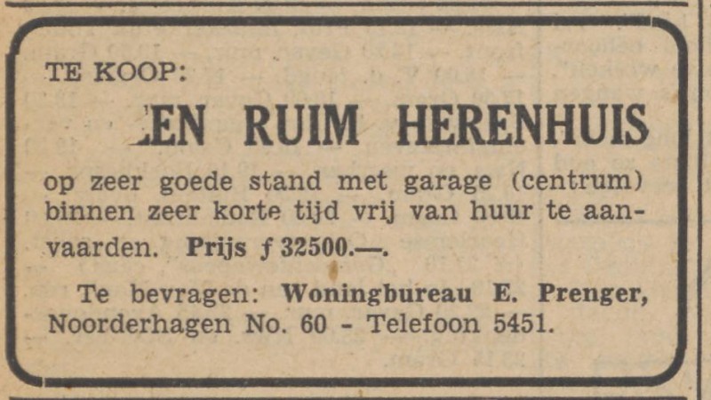 Noorderhagen 60 Woningbureau E. Prenger advertentie Tubantia 21-7-1953.jpg