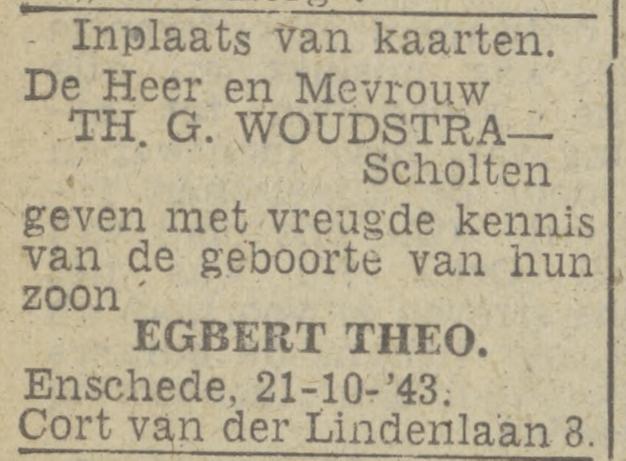 Cort van der Lindenlaan 8 Th.G. Woudstra advertentie Twentsch nieuwsblad 22-10-1943.jpg