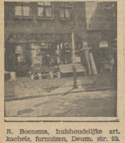 Deurningerstraat 92 R. Boensma, huish. artikelen, kachels, haarden, krantenfoto Tubantia 19-6-1934.jpg