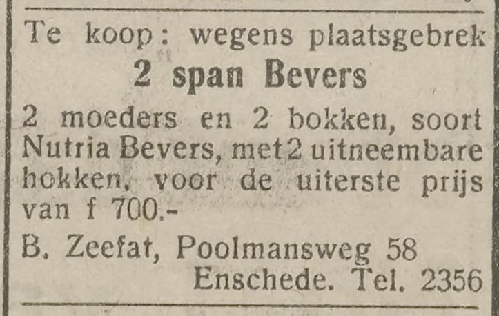 Poolmansweg 58 B. Zeefat advertentie Steenwijker courant 14-6-1949.jpg