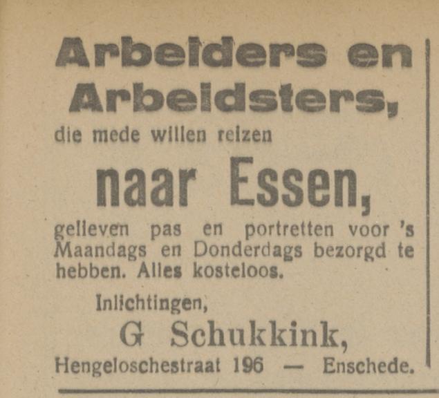 Hengelosestraat 196 G. Schukkink advertentie advertentie Tubantia 4-5-1918.jpg