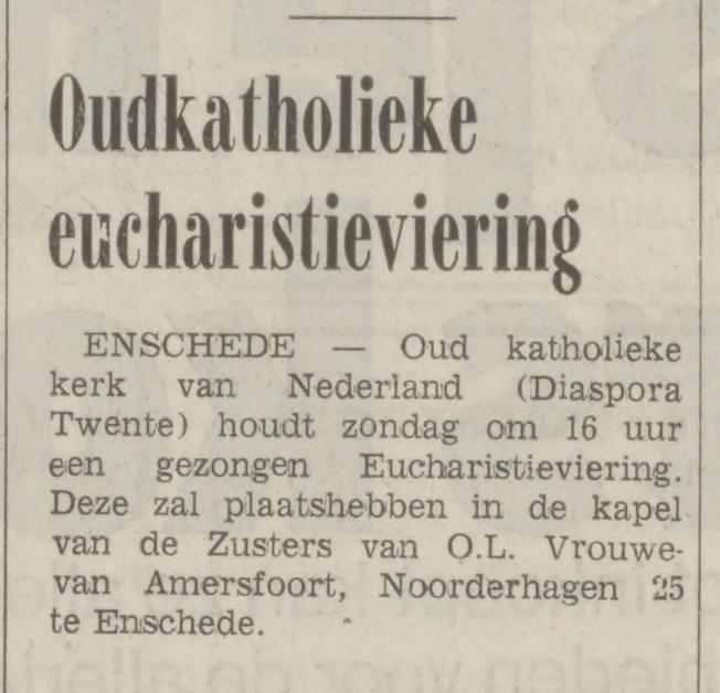 Noorderhagen 25 Zusters van O.L. Vrouwe krantenbericht Tubantia 13-11-1974.jpg