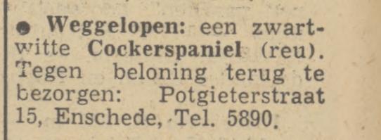 Potgieterstraat 15 Tel. 5890 advertentie Tubantia 24-10-1950.jpg