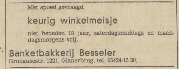 Gronausestraat 1221 Banketbakkerij Besseler advertentie Tubantia 21-8-1973.jpg