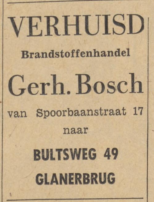 Spoorbaanstraat 17 Brandstoffenhandel Gerh. Bosch advertentie Tubantia 15-10-1963.jpg