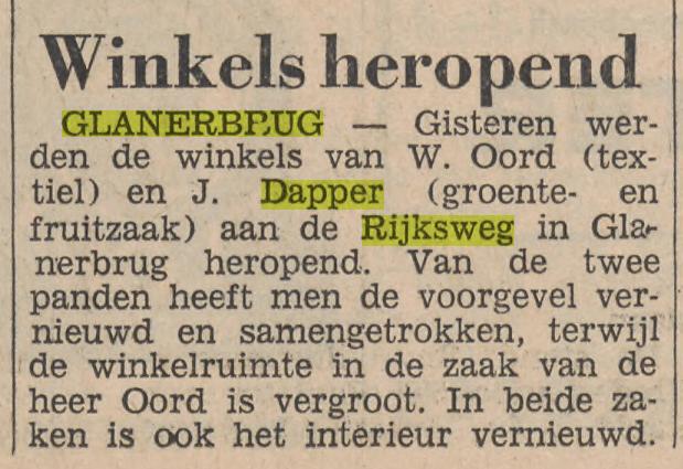 Rijksweg 70 groente- en fruitzaak J. Dapper krantenbericht Tubantia 6-11-1964.jpg