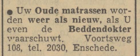 Voortsweg 108 Beddendokter telf. 2030 advertentie Tubantia 6-1-1951.jpg