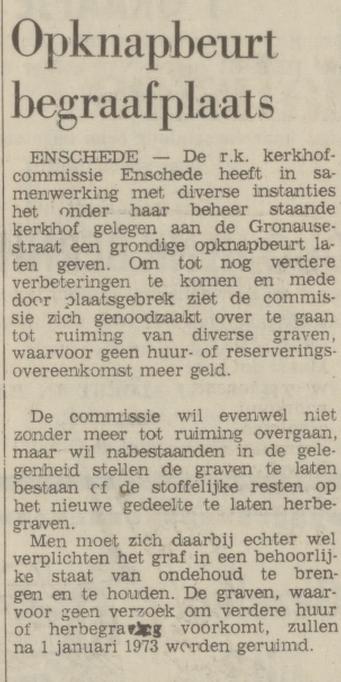Gronausestraat R.K. Kerkhofcommissie krantenbericht Tubantia 27-10-1972.jpg