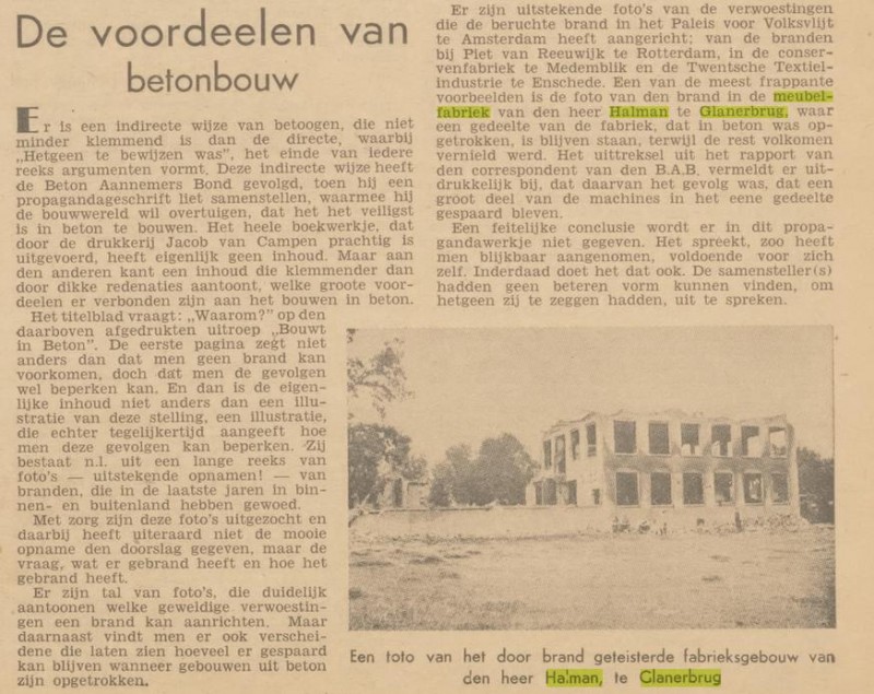 Schipholtstraat brand meubelfabriek Halman krantenbericht 20-7-1934.jpg