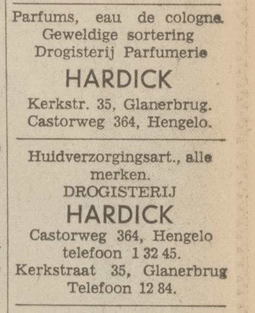 Kerkstraat 35 Drogisterij Hardick advertentie Tubantia 13-12-1968.jpg