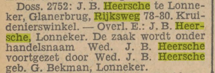 Rijksweg 78-80 kruidenierswinkel J.B. Heersche krantenbericht Tubantia 12-5-1931.jpg