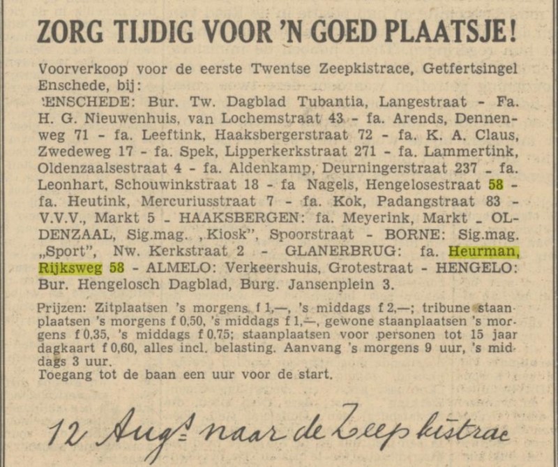 Rijksweg 58 Glanerbrug Fa. Heurman  advertentie Tubantia 8-8-1950.jpg