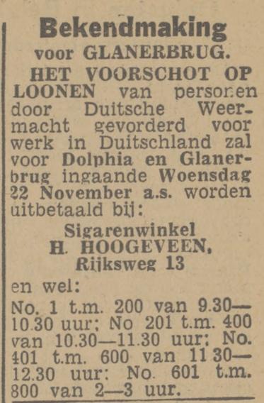 Rijksweg 13 sigarenwinkel H. Hoogeveen advertentie Twentsch nieuwsblad 17-11-1944.jpg