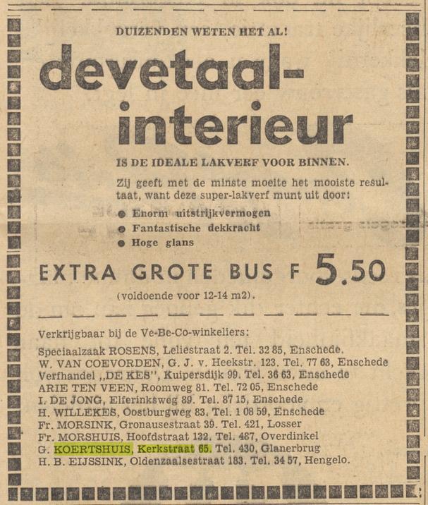 Kerkstraat 65 G. Koertshuis advertentie Tubantia 7-6-1961.jpg