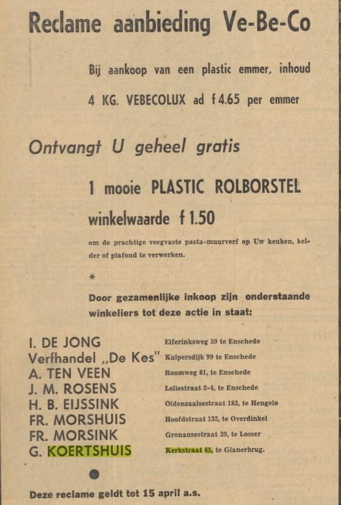 Kerkstraat 65 G. Koertshuis advertentie Tubantia 9-3-1962.jpg