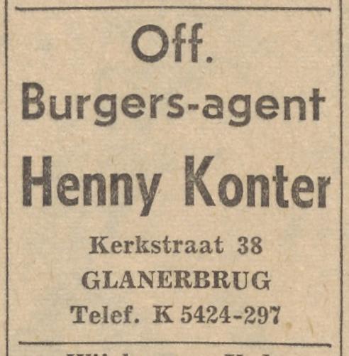 Kerkstraat 38 Glanerbrug Henny Konter advertentie Tubantia 16-6-1955.jpg