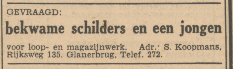 Rijksweg 135 S, Koopmans advertentie Tubantia 13-3-1947.jpg