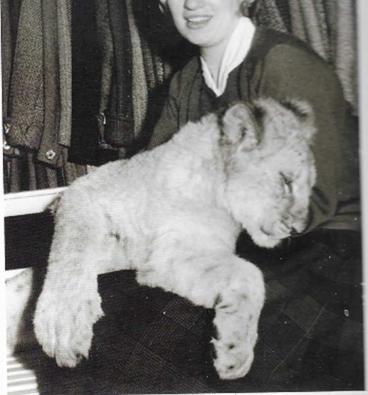 Deurningerstraat 13a Herman Mode in de zaak met de leeuw op schoot.jpg