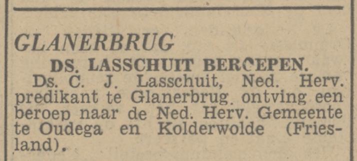 Tolstraat 1 Ds. C.J. Lasschuit krantenbericht Tubantia 23-12-1947.jpg
