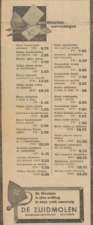 Haaksbergerstraat 31 De Zuidmolen Sinterklaasadvertentie Tubantia 28-11-1956.jpg