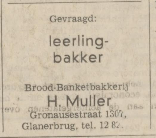 Gronausestraat 1307 Brood- Banketbakkerij H. Muller advertentie Tubantia 18-3-1972.jpg