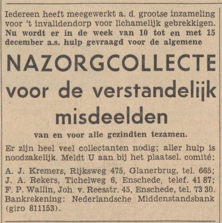 Rijksweg 475 Glanerbrug nazorgcollectie A.J. Kremers advertentie Tubantia 1-12-1962.jpg