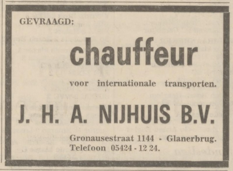Gronausestraat 1144 J.H.A. Nijhuis B.V. advertentie Tubantia 2-2-1973.jpg