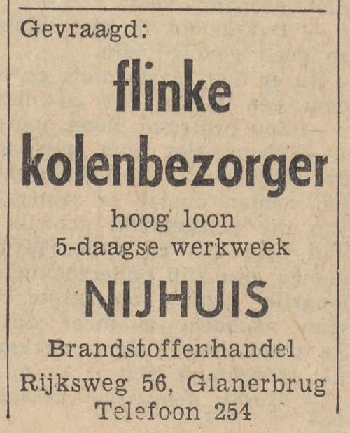 Rijksweg 56 Brandstoffenhandel Nijhuis advertentie Tubantia 13-8-1962.jpg