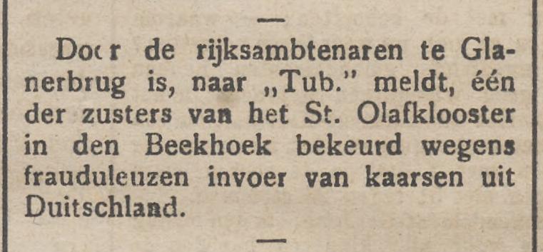 Beekhoek Glanerbrug St. Olafklooster krantenbericht 26-4-1913.jpg