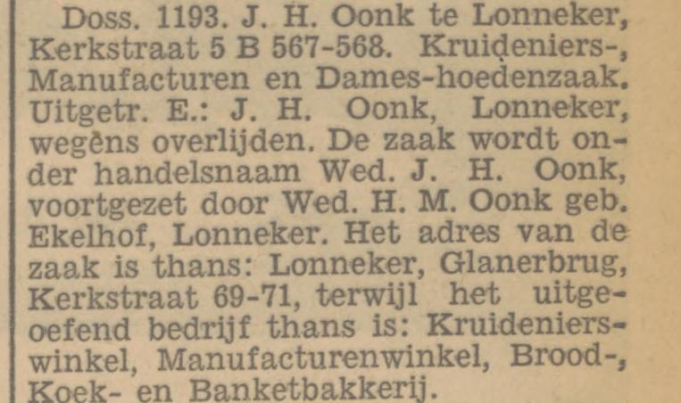 Kerkstraat 69 kruidenierswinkel J.H. Oonk krantenbericht Tubantia 5-10-1932.jpg