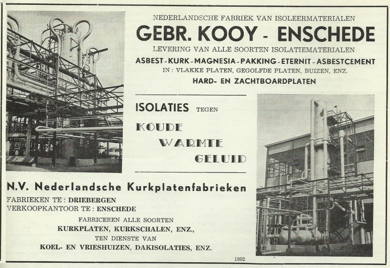 Parkweg 110 Gebr. Kooy fabriek van isoleermaterialen advertentie.jpg