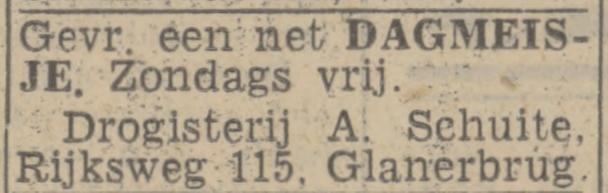 Rijksweg 115 Drogisterij A. Schuite advertentie Twentsch nieuwsblad 11-3-1944.jpg