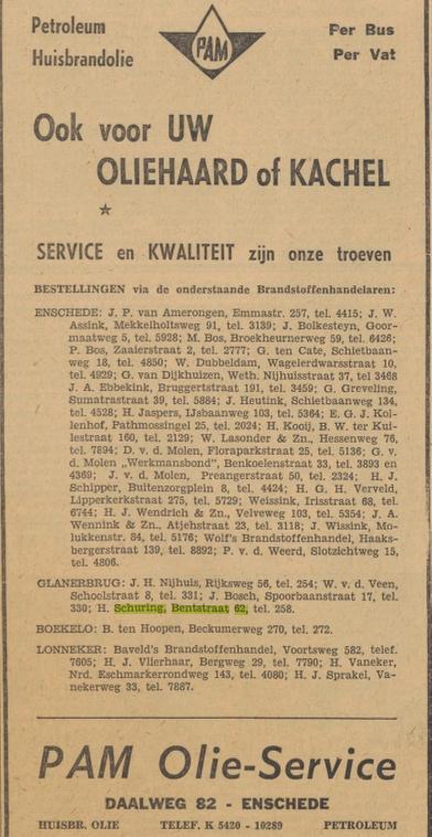 Bentstraat 62 H. Schuring advertentie Tubantia 2-10-1956.jpg