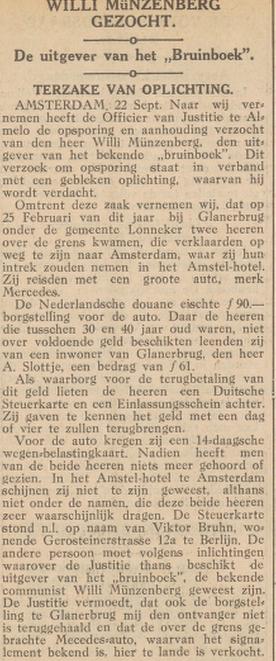 Rijskweg 15 A. Slottje krantenbericht 25-9-1933.jpg