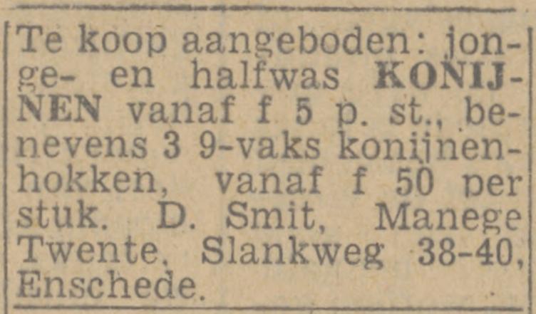 Slankweg 38-40 D. Smit advertentie Twentsch nieuwsblad 13-7-1944.jpg
