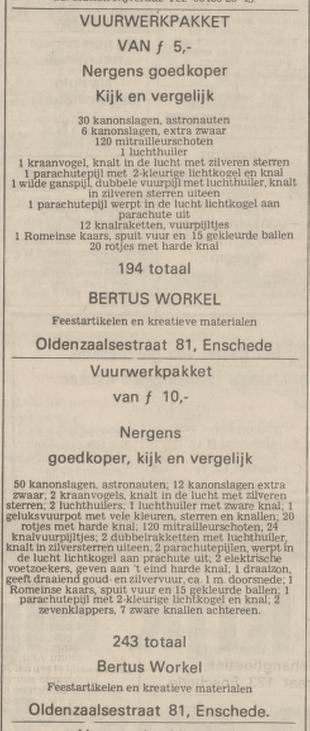 Oldenzaalsestraat 81 Bertus Workel advertentie Tubantia 28-12-1974.jpg