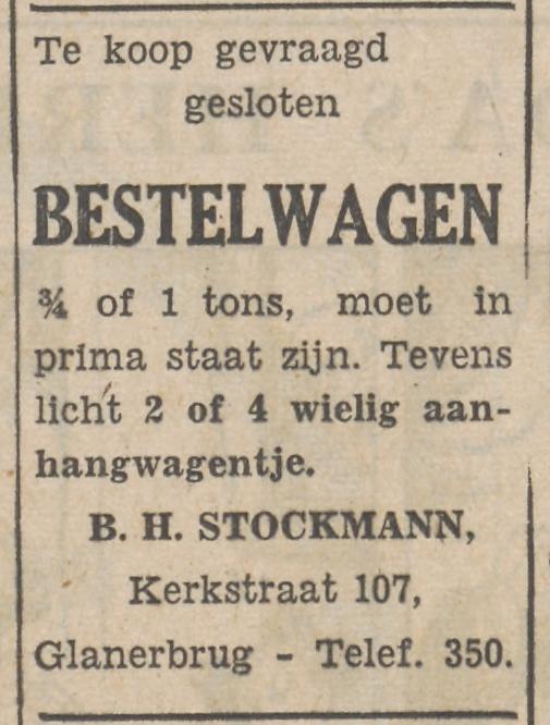 Kerkstraat 107 B.H. Stockmann advertentie Tubantia 17-1-1952.jpg
