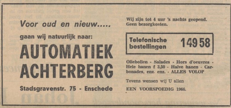 Stadsgravenstraat 75 Automatiek Achterberg advertentie Tubantia 30-12-1965.jpg