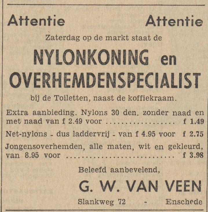Slankweg 72 G.W. van Veen advertentie Tubantia 21-4-1961.jpg