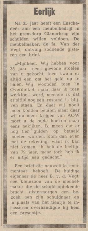 Glanerbrug Fa. van der Vegt meubelmaker krantenbericht 21-5-1965.jpg