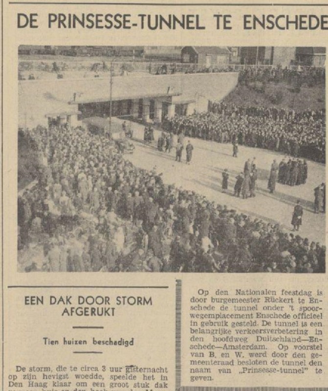 Prinsessetunnel in gebruik gesteld krantenfoto 2-2-1938.jpg