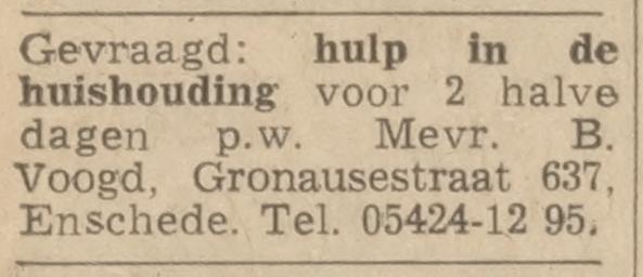 Gronausestraat 637 B. Voogd advertentie Tubantia 27-3-1970.jpg