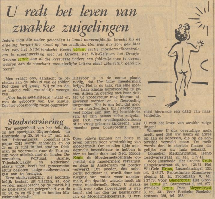 Pastoor Meyerstraat 3 Wit-Gele Kruis krantenbericht Tubantia 16-6-1965.jpg