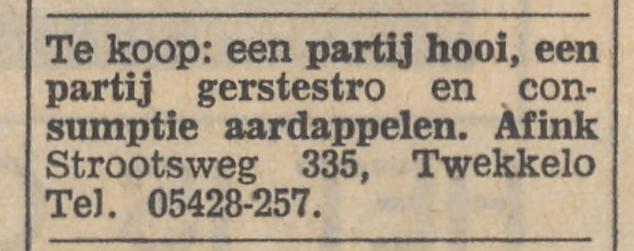 Strootsweg 335 Twekkelo Afink advertentie Tubantia 12-3-1965.jpg